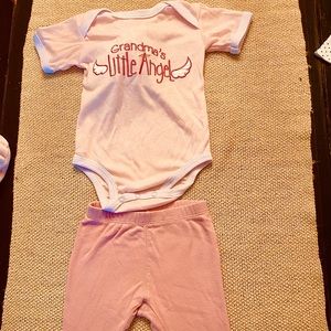 Grandmas Little Angel outfit with Wings on back